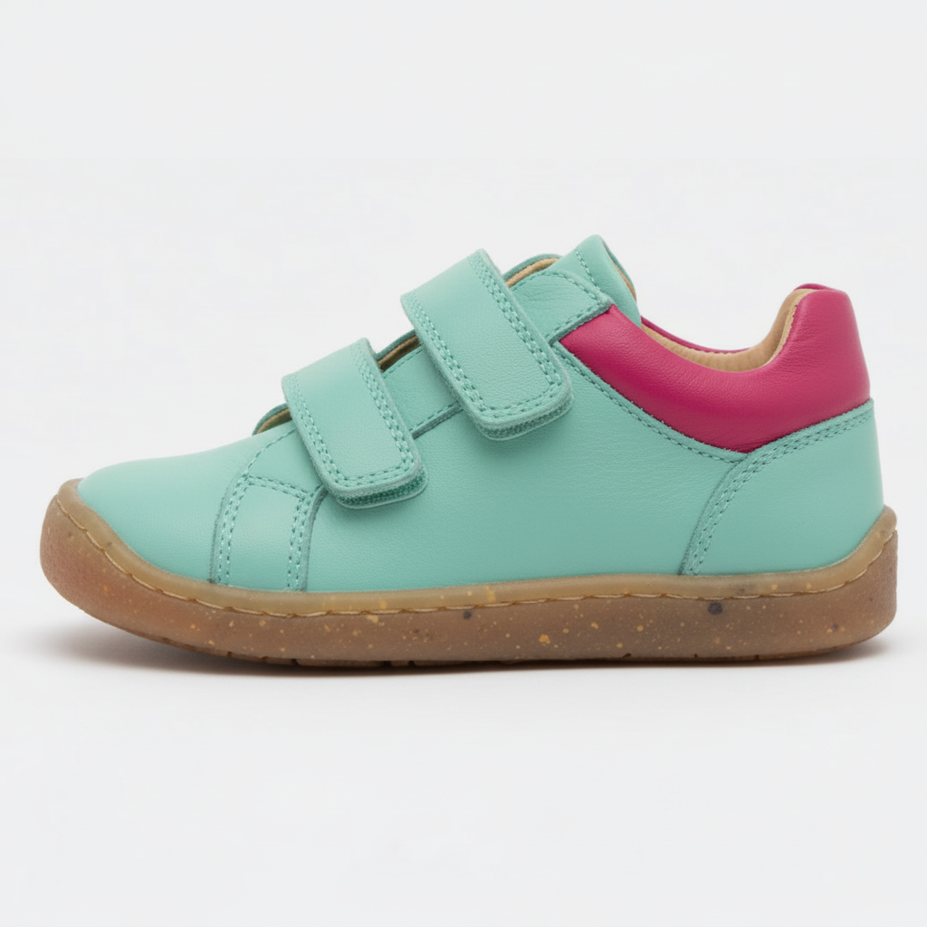 TT KIDS PETIT BAREFOOT GREEN+PINK - Facing Left Correctly